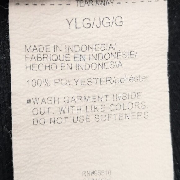 Under Armour Youths Size Large Fleece Lined Black Hockey Hoodie - Picture 5 of 11